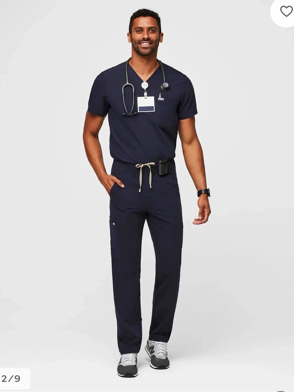 FIGS Men's Navy Cargo Scrub Pants